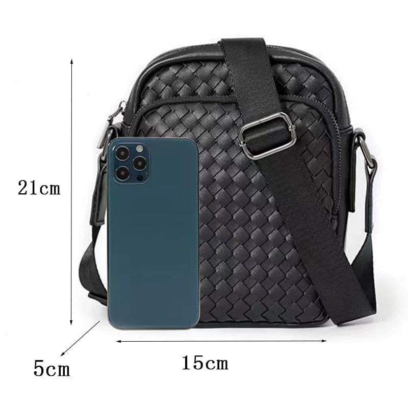 Street Fashion Small Chest Bag Contains Travel Mobile Bag Neutral Hand-Woven Casual Fashion Messenger Bag For Men And Women