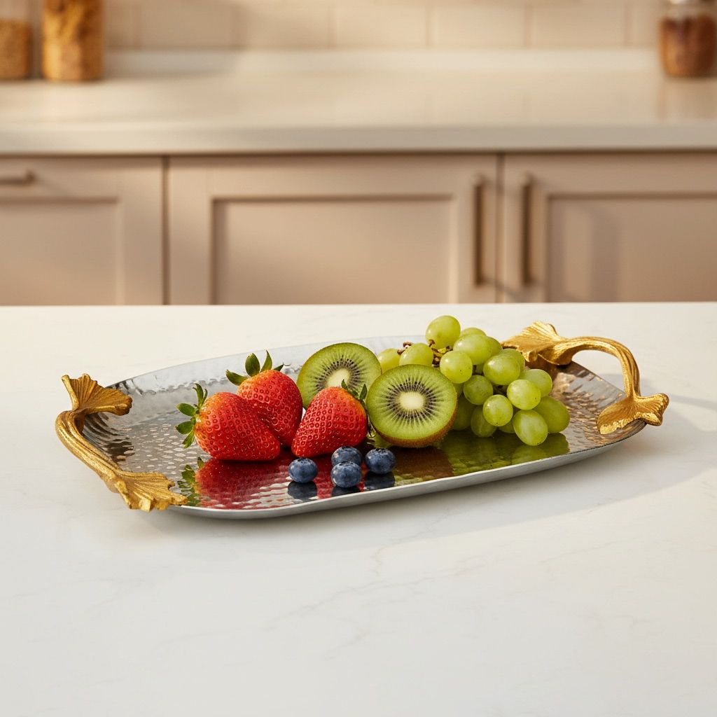 Aluminium Decorative Tray With Hammerd (AMAS3407/15)