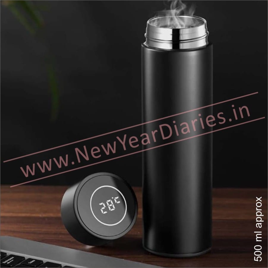 Temperature LED water bottle display hot & cool 500 ml Steel Flask (Pack of 1, Multicolor)