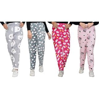 (Pack of 1) Minha Womens Printed Woolen Pyjama Lower - Stylish & Comfortable (Assorted Colors)_CLN-T-151