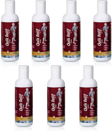 Quik Relif Herbal Ayurvedic Pain Relief Oil for Muscle & Joint Pain Relief 50ml ( Pack Of 7 )