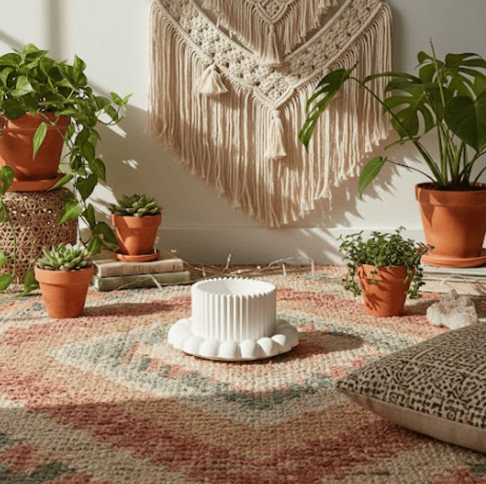 Combo 2 - round bubble tray + Zigzag Candle Holder
