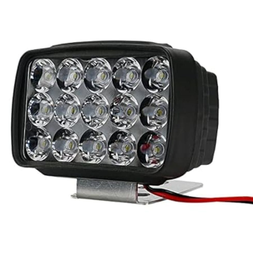 Pack of 2 15 LED White Bike LED Light Driving Waterproof Headlights Fog Lamp Lighting (White)