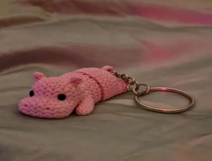 Articulated Knitted Baby Hippo -Cute & Cuddly