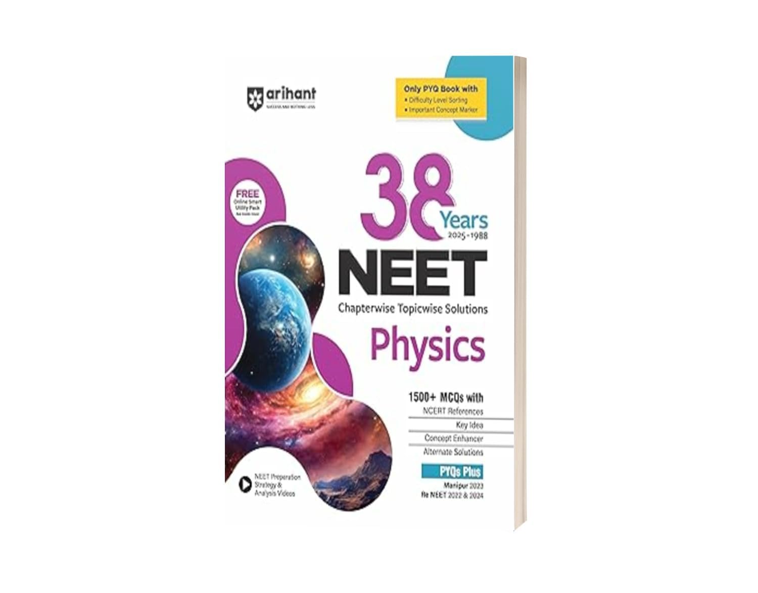 Arihant NEET Physics Guide, 32 Years Chapterwise Solutions, 1500+ MCQs with NCERT References