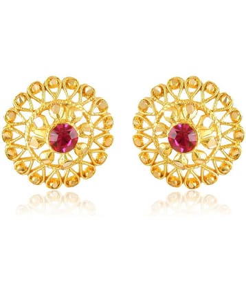 Vighnaharta - Golden Stud Earrings ( Pack of 1 )