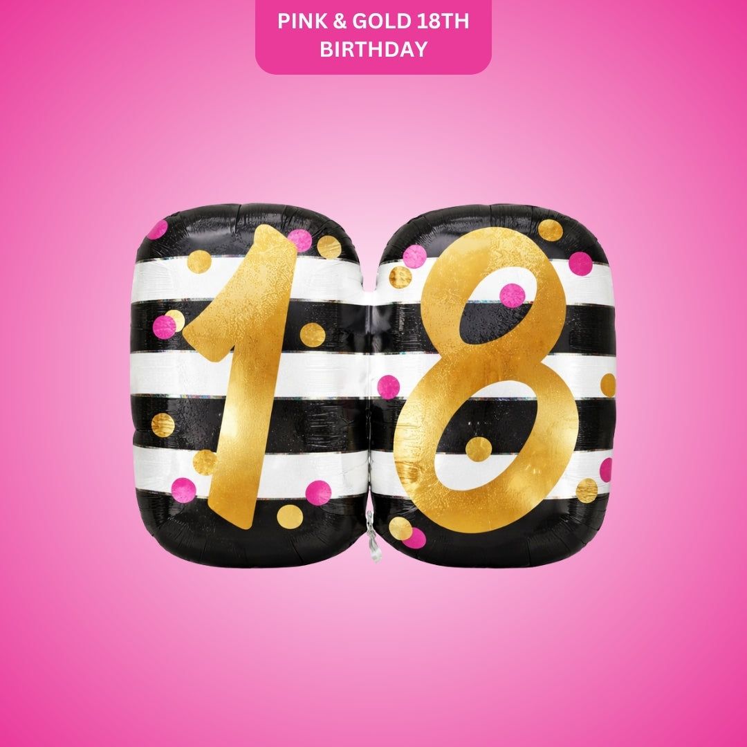 Pink & Gold 18th Birthday 25" P40