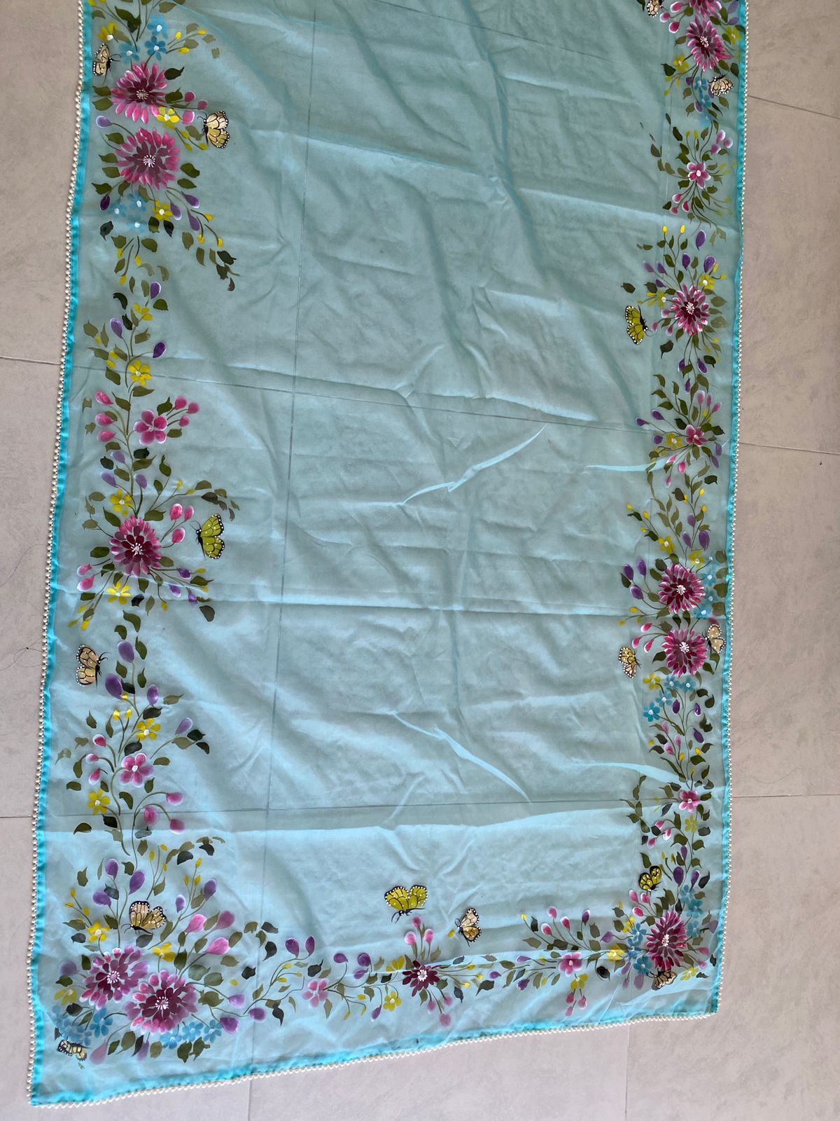 Hand-Painted Dupatta (Any Fabric, Any Design)