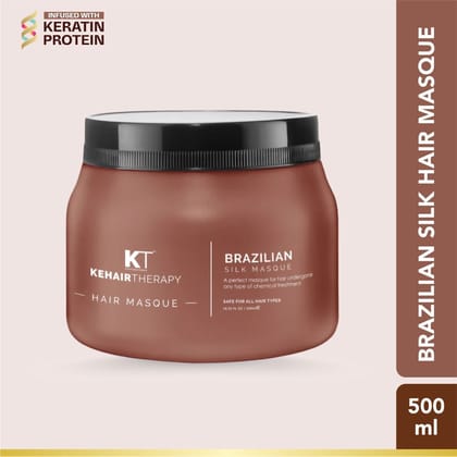 KT Professional Brazilian Silk Hair Masque, Best for Chemically Treated Hair - 500ml