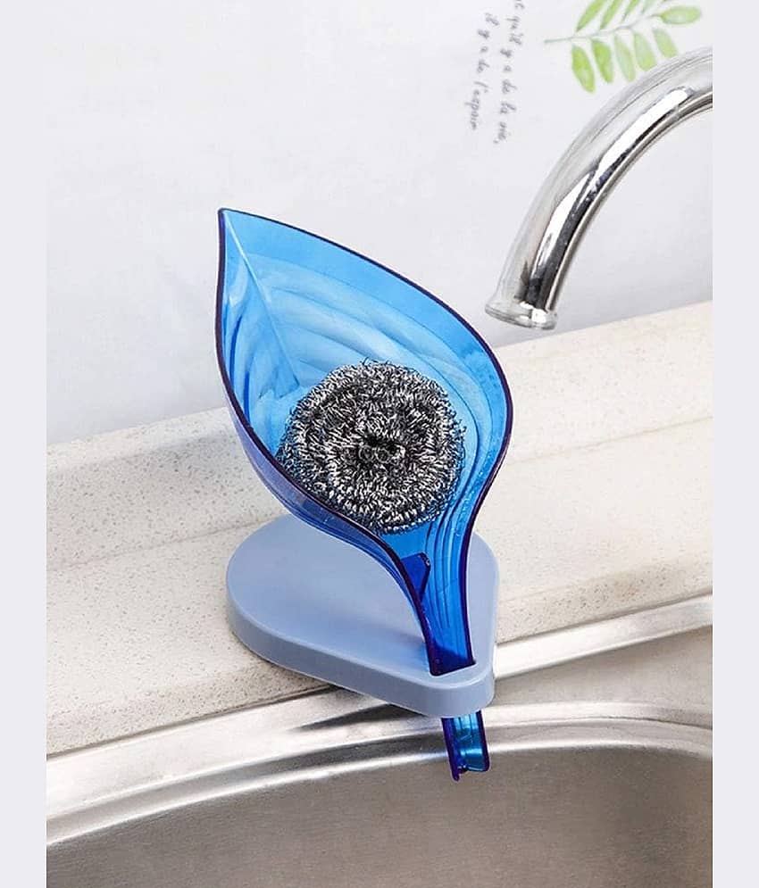 HINGOL Kratos Creation Leaf Shape Soap Dishes, Drainage Soap Box, Self Draining Soap Holder, Soap Box Bar, Leaf Shape, with Three Suction Cups Fixed, for Shower, Bathroom, Kitchen, Bath Tub