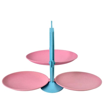 DHRUVINSRI Foldable Mirror Shape Fruit Plate & Candy Dish – Multi-Use Elegant Dried Fruit Tray for Home Decor, Parties, and Special Occasions (1 Set)