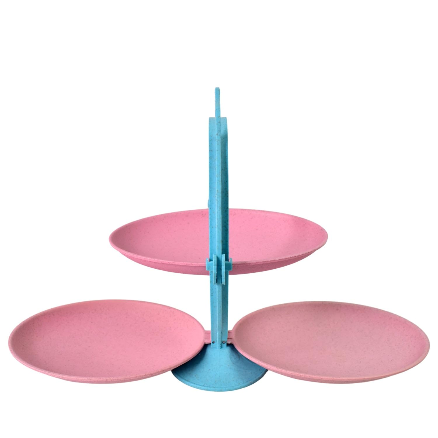 DHRUVINSRI Foldable Mirror Shape Fruit Plate & Candy Dish – Multi-Use Elegant Dried Fruit Tray for Home Decor, Parties, and Special Occasions (1 Set)