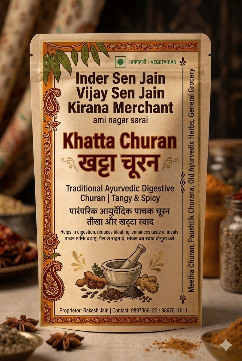 Khatta Churan Traditional Ayurvedic Digestive Powder Tangy and Spicy Herbal Churan 1kg
