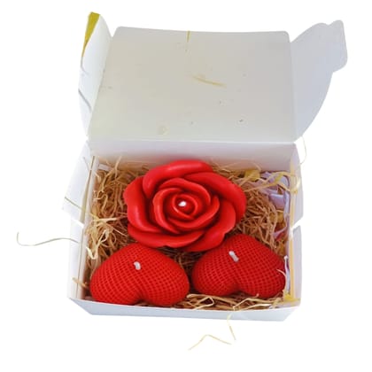 Rose Heart Candle Set - Romantic Scented Decorative Candles with Exquisite Red Rose and Heart-Shaped Designs, Ideal for Romantic Evenings, Weddings, and Anniversaries, Delightful Rose-Vanilla Fragrance Rose Heart Candle Set - Romantic Scented Decorative Candles with Exquisite Red Rose and Heart-Shaped Designs, Ideal for Romantic Evenings, Weddings, and Anniversaries, Delightful Rose-Vanilla Fragrance