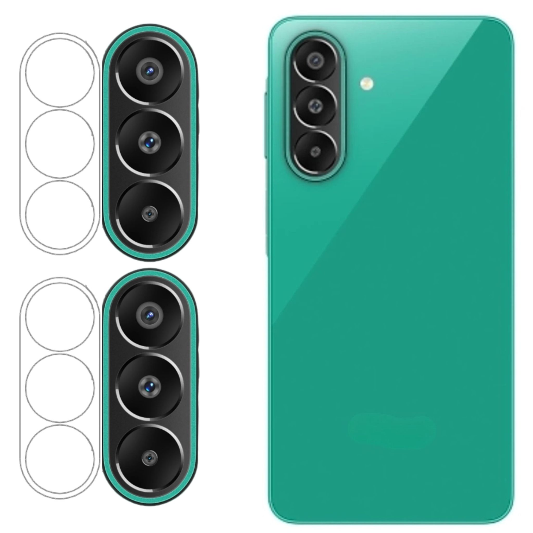 ISAAK Back Camera Lens Protector compatible for Samsung Galaxy F70 Pro 5G (Pack of 2)