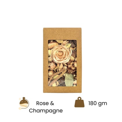 Rose and Champagne Fragrant Dried Flowers Potpourri Box for Home Decor