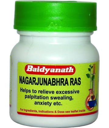 Baidyanath Nagrjunabhra Ras 40 Anxiety Tablets (Pack of 2)