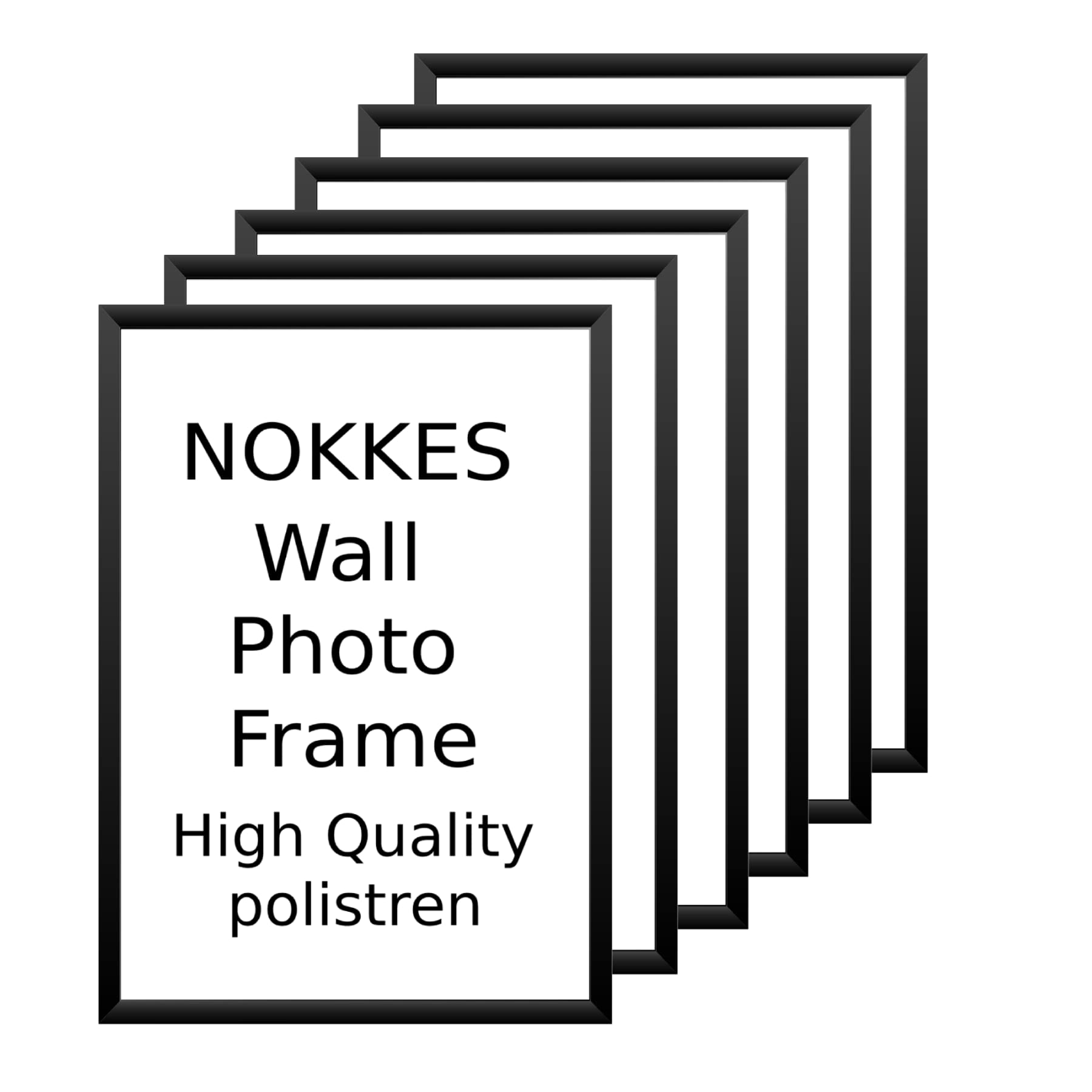 NOKKES Basics Photo Frame With Hanging Hooks Set of 6 | 8" x 12"Inch,(A4 Size) Brown, Made In India13_A