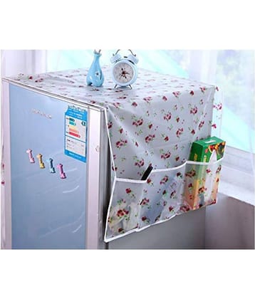 YUTIRITI Single PVC White Fridge Top Cover