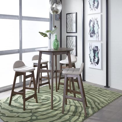 ARENA HARPER BAR STOOL PU BLACK , WALNUT LEGS 465X535X760 ARENA HARPER BAR STOOL PU BLACK , WALNUT LEGS 465X535X760