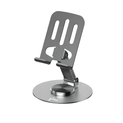 LA'FORTE Foldable Metal Mobile & Tablet Stand Adjustable Viewing Angle Anti-Slip Base