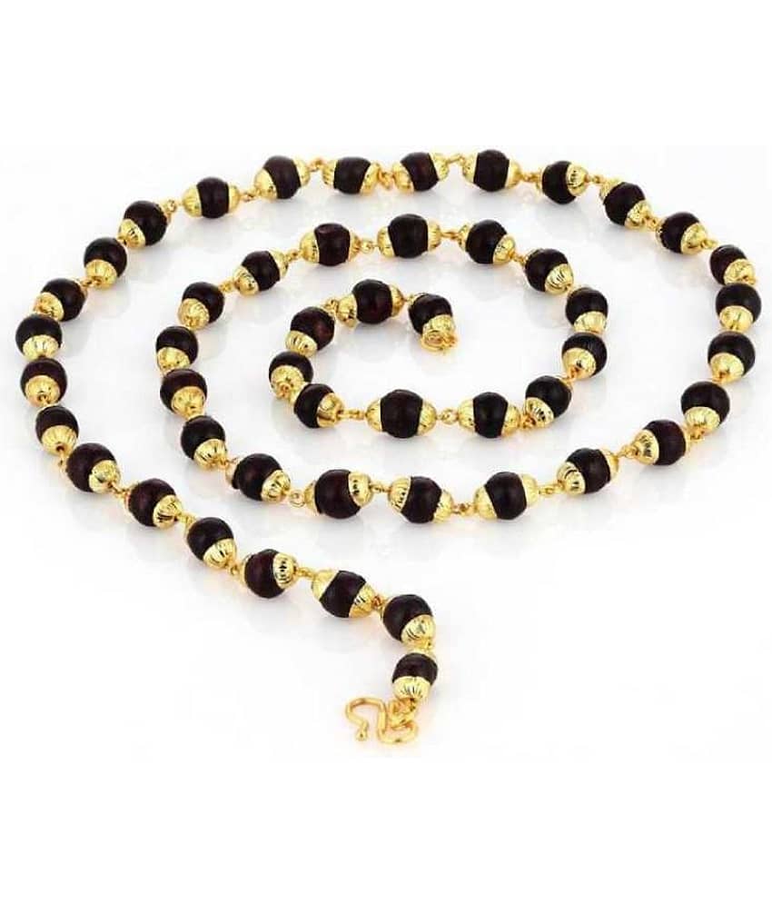 VP Rudfraksha & Beads - Wood Pooja Mala (Pack of 1)