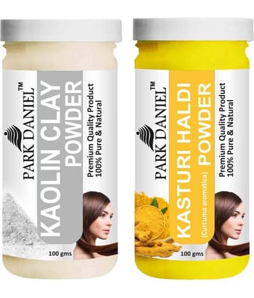 Park Daniel Kaunch Beej and Kasturi Haldi Powder For Volumizing Hair Mask For Damaged Hair Pack of 2 of 100 Grams(200 Grams)