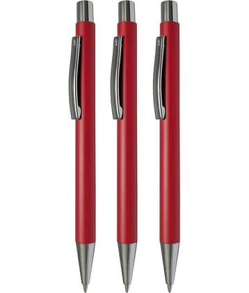 UJJi Click Mechanism Matte Red Colour Ball Pen