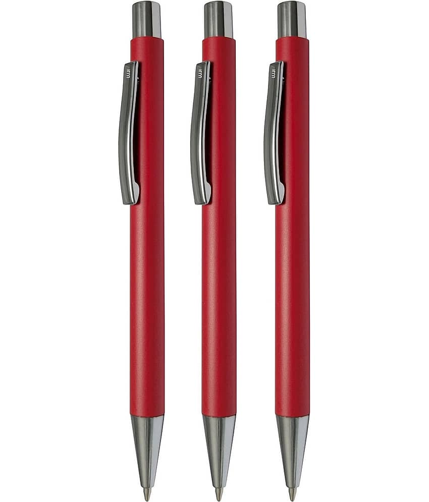 UJJi Click Mechanism Matte Red Colour Ball Pen
