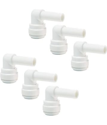 Roservice - Steam Elbow Connector 1/4" 6 Pcs For Membrane Housing For Ro,Uv
