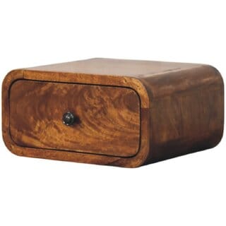 Avora Mini Wall-Mounted Chestnut 1 Drawer Nightstand