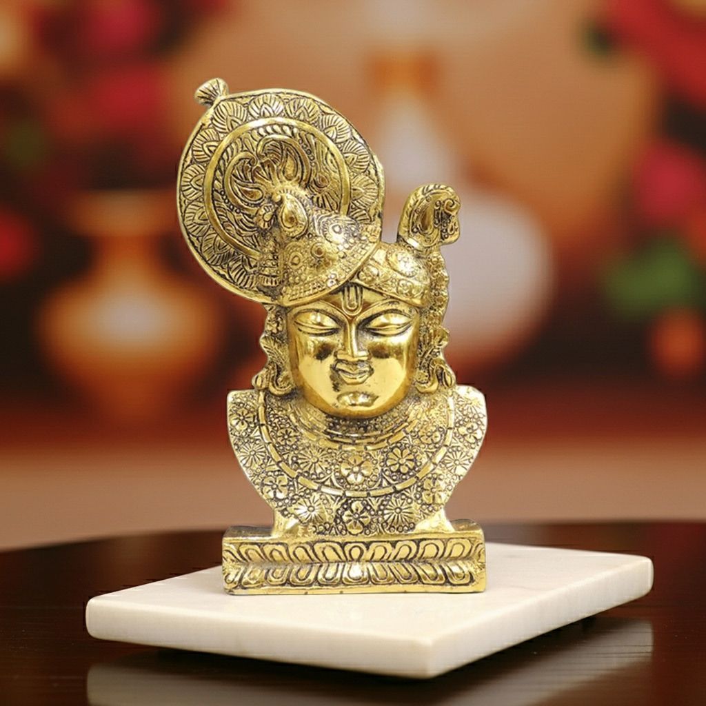 Aluminium Showpiece Srinath, Height : 8.5 Inch (ASMAS501 G)