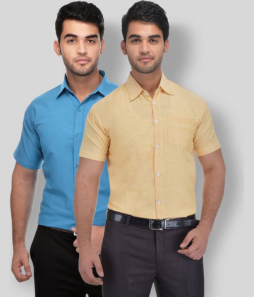 DESHBANDHU DBK - Multicolor Cotton Regular Fit Men's Casual Shirt ( Pack of 2 )