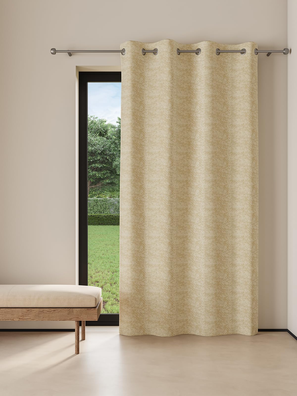 DDECOR - 100% PolyesterAbstract PatternDoor 7 Ft|135 CM X 225 CM| - Beige