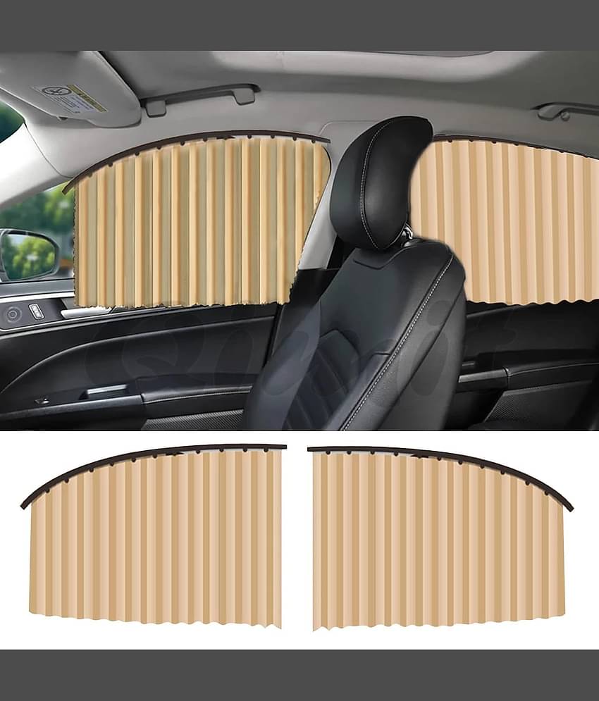 RAMDEV ENTERPRISE Universal Fit Magnetic Car Side Window Privacy Sunshade, Car Sun Shade Side Window, Magnet Pleated Curtains for Car Window, Removable Car Window Curtains (4PCS).