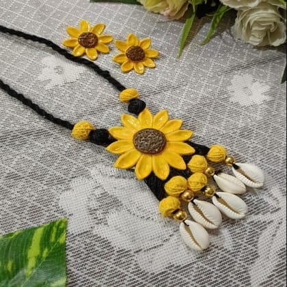 Sunflower Set With Earrings Set
