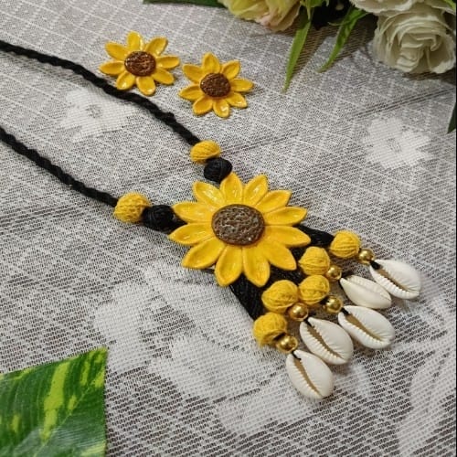 Sunflower Set With Earrings Set