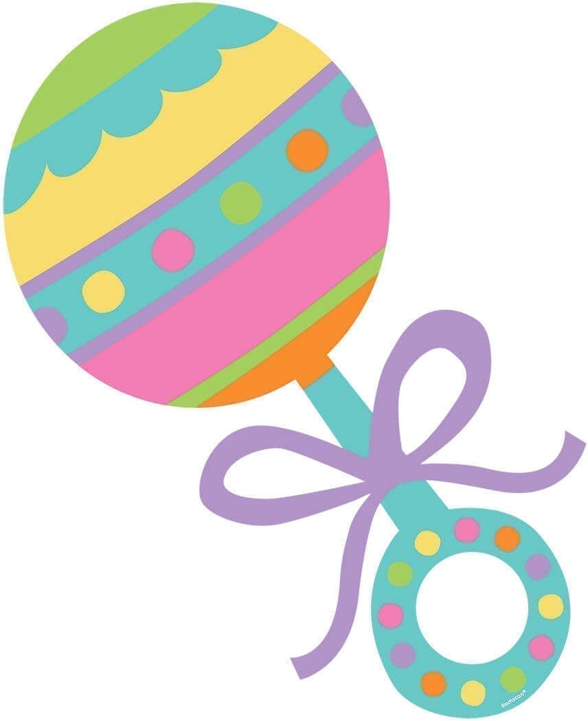Wanna Party Baby Shower Colorful Rattle 12"