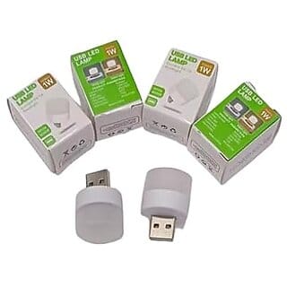 (Pack of 5) Joy Guru LED Mini Bulb 1 W | Eye Protection Portable Lamp for Reading, Working on PC, Laptop, Bedroom Light Color - White