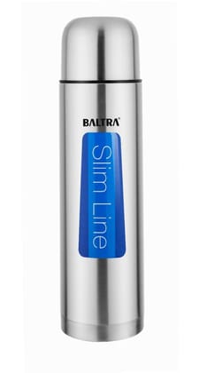 Baltra Bullet Thermosteel Water Bottle Stainless Steel 24 Hours Hot & Cold Double Walled Leak Proof Vacuum Flask/Water Bottle for Office/School/College/Gym/Picnic/Home/Trekking- 500ml, Silver