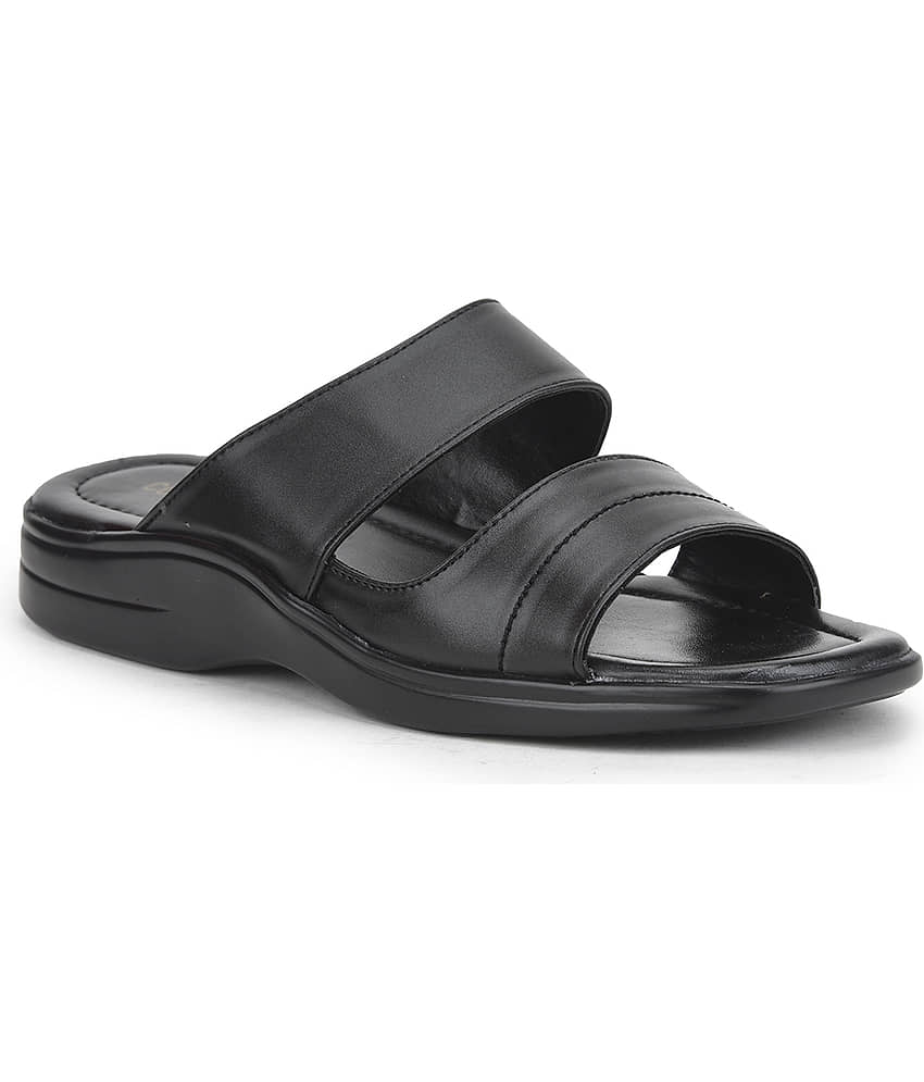 Liberty - Black Men's Leather Slipper