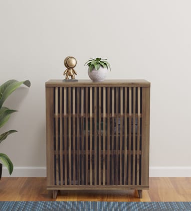 Eros Furniture Woton Engineered Wood Free Standing Shoe Cabinet with Multiple Shelves and Strong Build