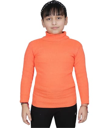 IndiWeaves Pack of 1 Girls Wollen Pullover ( Orange )