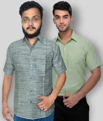 DESHBANDHU DBK - Multicolor Cotton Regular Fit Men's Formal Shirt (Pack of 2)