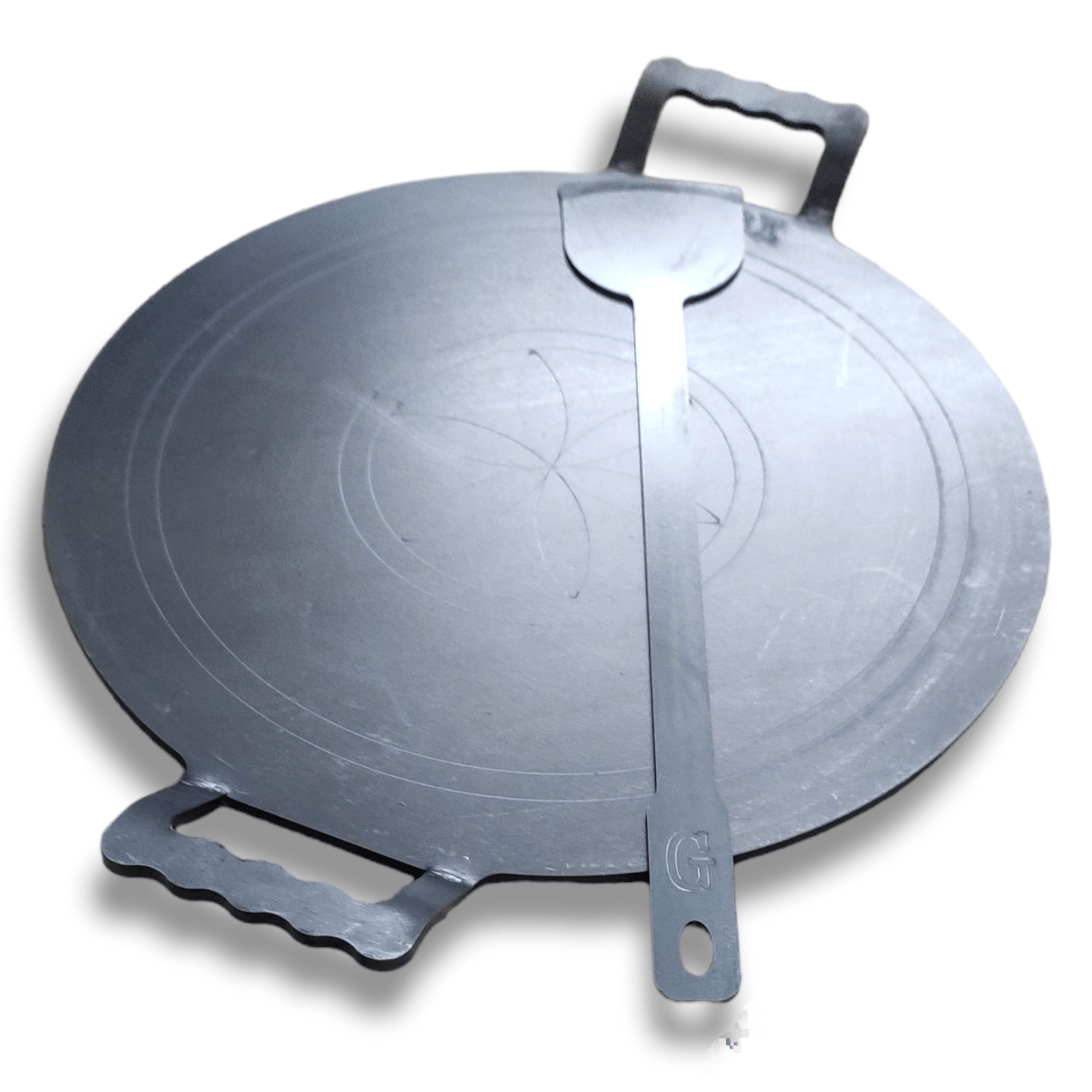 NAAYAGI - pure IRON TAWA, IRON DOSA TAWA, ROTI TAWA - 12 INCH, FLAT WITH DOUBLE HANDLE, 5 MM THICK