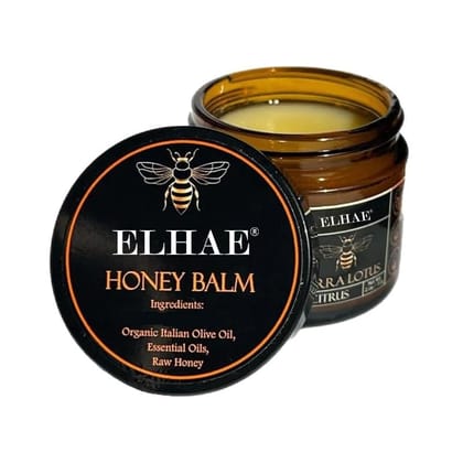 ELHAE Honey Cream | Raw Honey & Organic Italian Olive Oil | Deeply Moisturizing & Nourishing Balm for Face, Lips & Body | Natural Skincare with Essential Oils - 50g ELHAE Honey Cream | Raw Honey & Organic Italian Olive Oil | Deeply Moisturizing & Nourishing Balm for Face, Lips & Body | Natural Skincare with Essential Oils - 50g