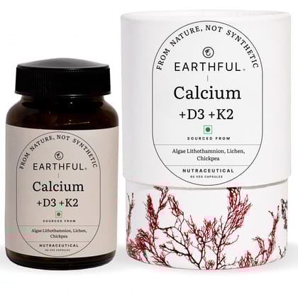 Earthful Calcium+D3+K2 | 60 Capsules |