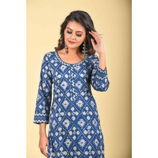 Elara Blue Rayon Dupatta Kotachex Kurta Set For Women