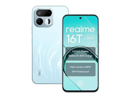 Realme 16T 5G Smartphone, 6GB RAM, 128GB Storage - Aurora Green