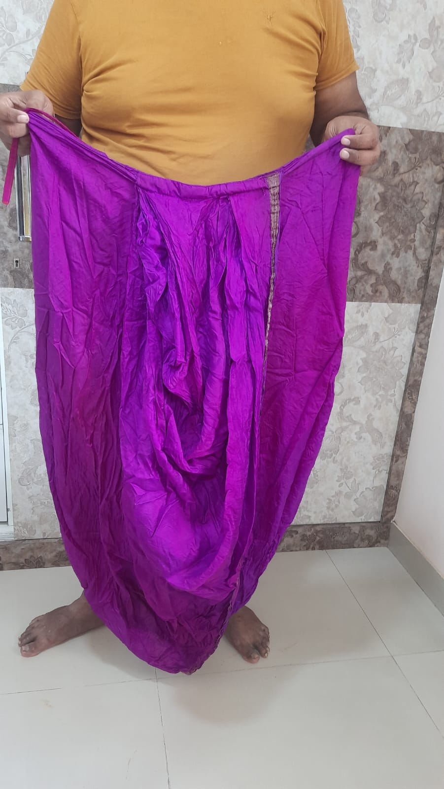Tejaswini Creation Purple Dhoti (Free Size) | Traditional Silk Blend | Festive & Ethnic Wear